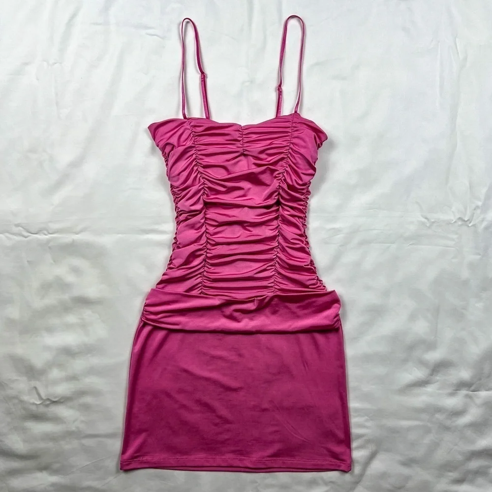 90’s Y2K Ruched Bodycon Mini Dress